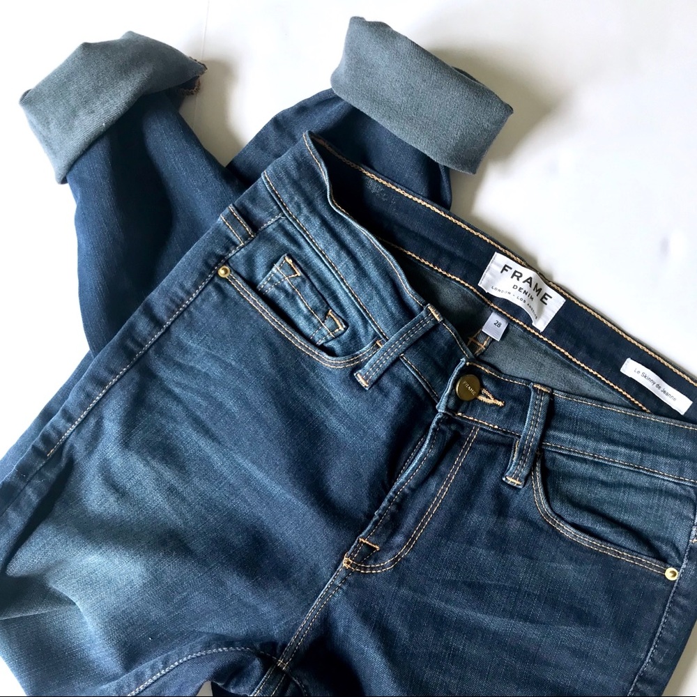 SOLD FRAME Blue Le Skinny de Jeanne Jean - Picture 2 of 8